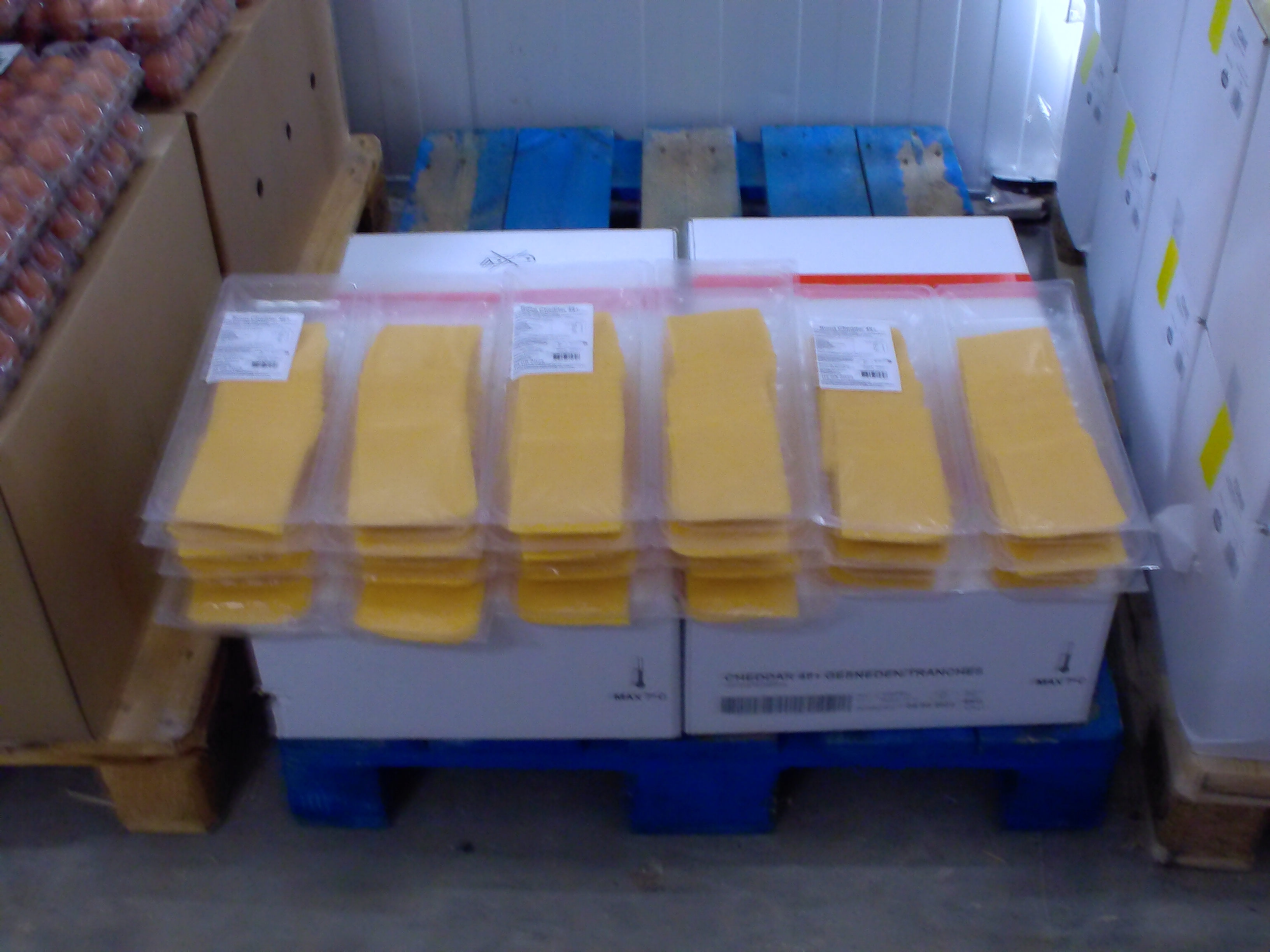 Cheddarkäse in Scheiben