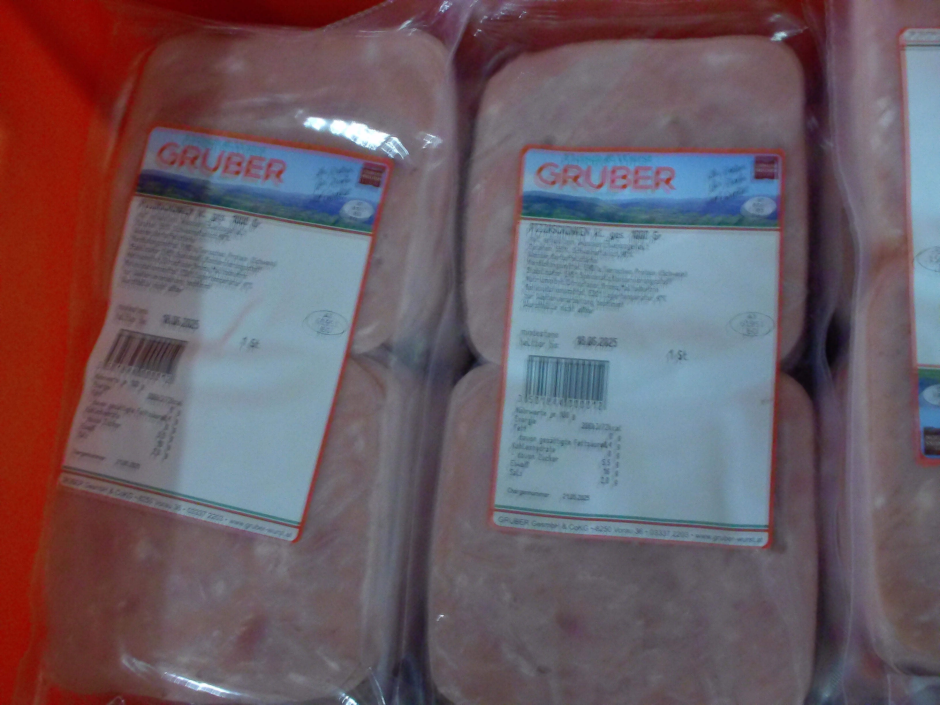 Pizzaschinken geschnitten div. Marken